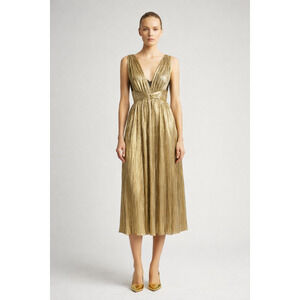 Aggi Gold Grecian Dress Sz 40